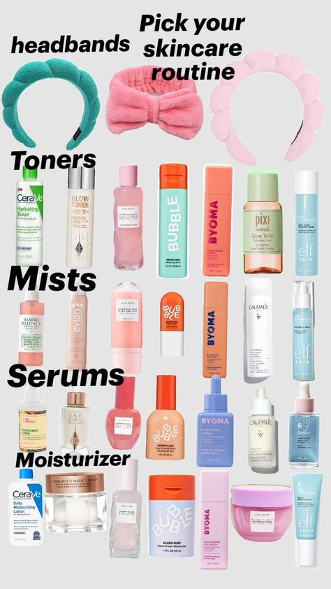 Picking skincare routine #skincare #pickyourown Skincare Routine 13 Yo, Pick Your Skincare Routine, Preppy Vanity, Skincare Stuff, Kids Skin Care, Skincare Goals, Carryon Bag, Preppy Things, Face Skin Care Routine