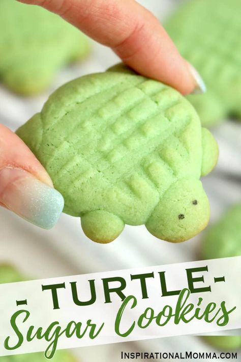 Octonauts Food Ideas, Ocean Themed Treats, Finding Nemo Food Ideas, Turtle Sugar Cookies, Savory Snack Ideas, Soft And Chewy Sugar Cookies, Decorative Desserts, Turtle Food, Turtle Cookies