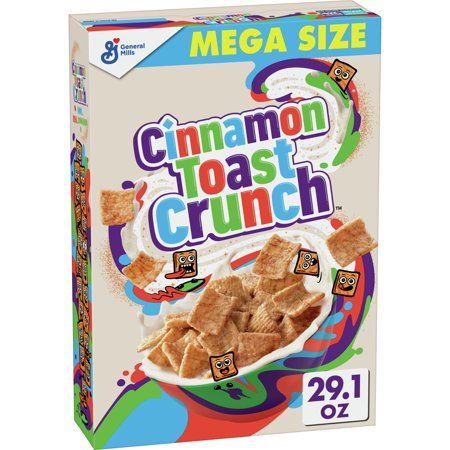 Easy School Snacks, Cinnamon Toast Crunch Cereal, General Mills Cereal, Cinnamon Cereal, Kids Cereal, Wheat Rice, Cinnamon Crunch, Crunch Cereal, Cereal Milk