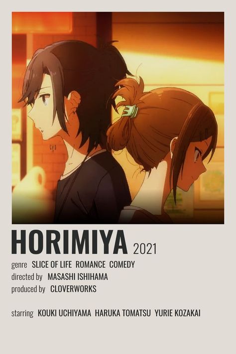 Horimiya Minimalist Poster, Horimiya Poster, Horimiya Miyamura, Best Anime Series, Poster Manga, Minimalist Anime, Images Hello Kitty, Shojo Anime, Best Romance Anime