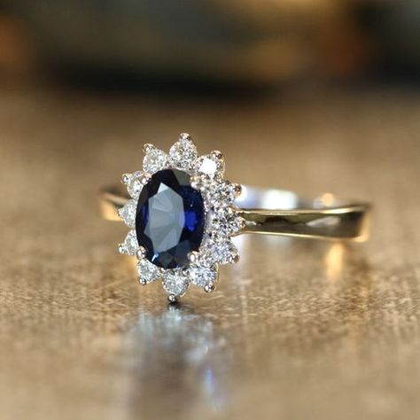 Princess Diana Ring, Oval Sapphire Engagement Ring, Diana Ring, Most Popular Engagement Rings, Engagement Rings Princess, Popular Engagement Rings, Jewelry Designing, Sapphire Engagement Ring Blue, Ring Collection