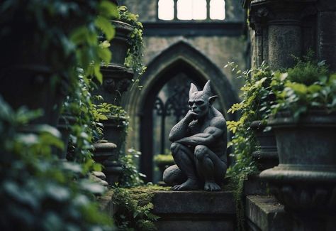 Gothic Garden Ideas: Transform Your Yard into a Mystical Oasis - Dope Gardening Victorian Gothic Garden Aesthetic, Victorian Gothic Garden, Gothic Yard, Gothic Garden Ideas, Garden Academia, Dark Academia Garden, Creepy Garden, Gothic Gardens, Wrought Iron Garden Gates