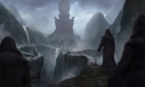 Jedi Temple by Thu Berchs  #ThuBerchs #art #illustration #fanart #scifiart #scifi Ancient Jedi Temple, Jedi Temple, Ancient Temple, Jedi Order, Star Wars Inspired, Star Wars Fan Art, Ancient Temples, Landscape Scenery, Sci Fi Art