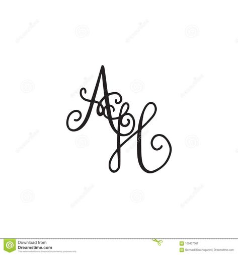 Handwritten Monogram AH Icon Stock Vector - Illustration of emblem, jewelery: 109437007 H Initial, H Alphabet, Alphabet Tattoo Designs, H Monogram, Hand Embroidery Patterns Free, Stylish Alphabets, Love Heart Images, Love Wallpapers Romantic, Love Wallpaper Backgrounds