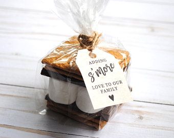 Smores Favors, Adoption Shower, Baby Shower Favours For Guests, Hunting Theme, Favor Bag Toppers, Foster Baby, Boy Baby Shower Ideas, Adoption Party, Baby Shower Tags