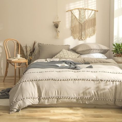 Taupe Bedding Sets, Shabby Chic Bedding Sets, Taupe Bedding, Boho Bedding Sets, Pillow Case Bed, Bedroom Decor For Couples, Chic Bedding, Shabby Chic Bedding, White Duvet