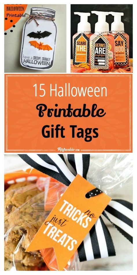 15 Halloween Printable Gift Tags {free printable} Gift Tags Free Printable, Printable Halloween Tags, Imprimibles Halloween, Halloween Gift Tags, Halloween Teacher Gifts, Free Printable Halloween, Hallowen Ideas, Halloween Printables Free, Halloween Baskets