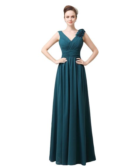 YesDress Women Best Elegant Chiffon Off Shoulder V-neck Floor-length Zipper Back Dark Teal Bridesmaid Dresses with Handmade Flowers: Amazon.co.uk: Clothing Teal Bridesmaid Dresses Uk, Dark Teal Bridesmaid, Dark Teal Bridesmaid Dresses, Ink Blue Bridesmaid Dresses, Peacock Bridesmaid Dresses, Teal Bridesmaid, Teal Bridesmaid Dresses, Flowers Dark, Bridesmaid Dresses Online