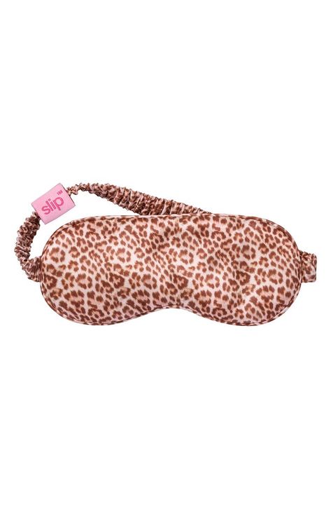 slip Leopard Print Pure Silk Sleep Mask | Nordstromrack Sleep Mask Cute, Slip Eye Mask, Slip Sleep Mask, Slip Mask, Honk Shoo, Eye Sleep Mask, Leopard Print Gifts, Sleeping Masks, Room Items