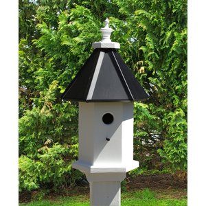 Your feathered friends will love hanging out in Birds Sanctuary Handmade Wooden Mounted 6-Sided Birdhouse Post! This 6-sided birdhouse is handmade in the USA, features one nesting compartment and easily mounts on a 4” x 4” post. It’s designed with an aluminum roof and for hassle-free cleaning, the top can be completely removed. This birdhouse is great for attracting eastern bluebirds, chickadees, tufted titmice, swallows, nuthatches, downy woodpeckers, finches, and more. Best of all, it is compl Copper Roof House, Nuthatches, Tufted Titmouse, Wood Birdhouses, Downy Woodpecker, Eastern Bluebird, Common Birds, Cypress Wood, Copper Roof