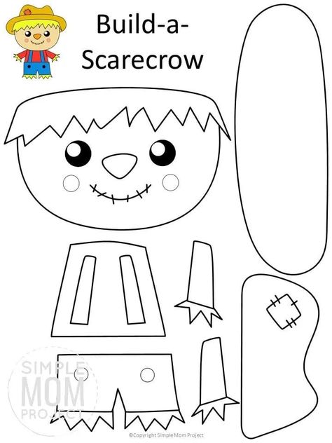 Thanksgiving Crafts For Kindergarten Free, Fall Arts And Crafts For Kids Activities, Diy Preschool Crafts, September Crafts For First Grade, Easy First Week Of Preschool Crafts, Cute Fall Crafts For Preschoolers, Scarecrow Preschool Activities Free, Scarecrow Dramatic Play, September Craft Ideas For Kids