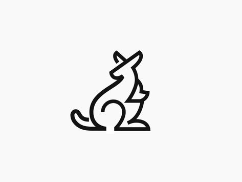 Kangaroo by Nina Megrelidze on Dribbble Kangaroo Logo Design, Kangaroo Tattoo, Kangaroo Drawing, Kangaroo Illustration, Kangaroo Logo, Clever Logo, Discord Pfp, Logo Project, Pfp Ideas