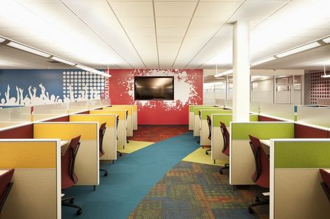 SykesLakeland2 700x466 Sykes Enterprises, Inc.’s Lakeland Call Center Call Center Design, Call Center Office, Stylish Living Room Furniture, Office Design Inspiration, Modern Cupboard Design, Lakeland Florida, Office Renovation, Office Space Design, Corporate Interiors