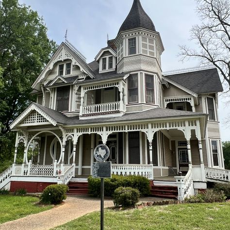 The historical Downes-Aldrich house in Crockett, circa 1891-1893, is considered to be one of the most beautiful homes in Houston County. The Eastlake Victorian Eastlake Victorian, Most Beautiful Homes, Victorian Style House, 50th Wedding Anniversary, Historic Home, Victorian Fashion, Time Travel, Sims 4, Beautiful Homes