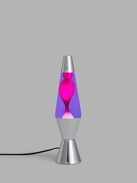 Cool Lamps Bedrooms, Pink Lava Lamp, Purple Lava Lamp, Cool Lava Lamps, Purple Items, Purple Liquid, Photo Pinterest, Chrome Table, 70s Nostalgia