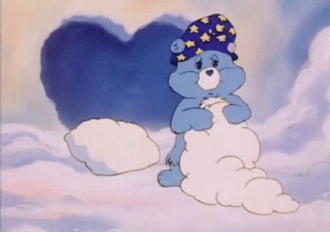 Bedtime Bear Care Bear GIF - BedtimeBear CareBear Cute - Discover & Share GIFs A Heart, Animated Gif, Teddy Bear, Gif, Blue