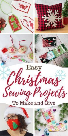 Easy Christmas Sewing Projects, Easy Christmas Sewing, Diy Christmas Sweater, Sewing Christmas Gifts, Christmas Gift Tags Diy, Mini Christmas Stockings, Christmas Sewing Projects, Holiday Sewing, Kids Christmas Ornaments