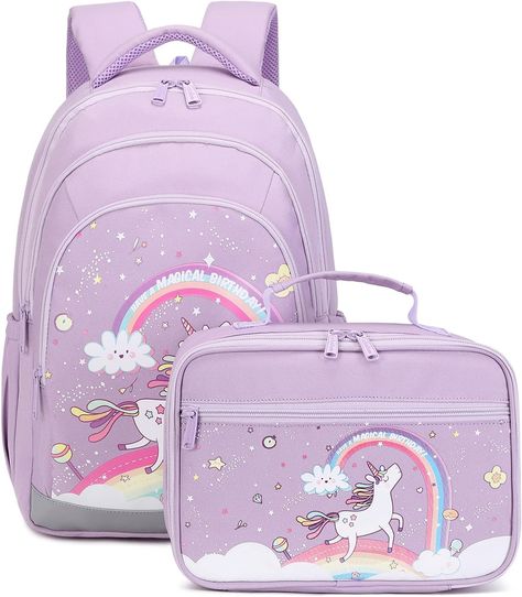 Abshoo Cute Kids Backpack For Girls Kindergarten Elementary Unicorn School Backpacks Set with Lunch Box (Unicorn Purple) Disney Princess Palace Pets, Unicorn Purple, Clear Backpack, Unicorn Backpack, Kids' Bag, Kids Makeup, Kids Backpack, Barbie Birthday, Cute Backpacks