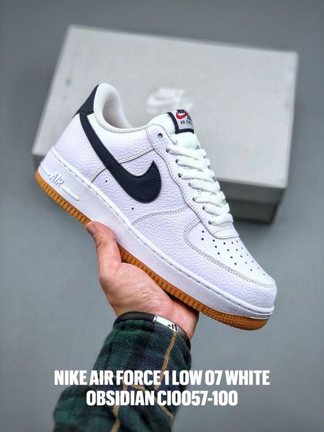 Nike Air Force 1 Low 07 White Obsidian CI0057-100 Nike Air Force 1 Outfit Men, Nike Air Force Low, Air Force Ones Outfit, Air Force 1 Outfit Men, Nike Air Force 1 Outfit, Ways To Lace Shoes, Nike Kicks, Nike Airforce 1, Black Nike Shoes