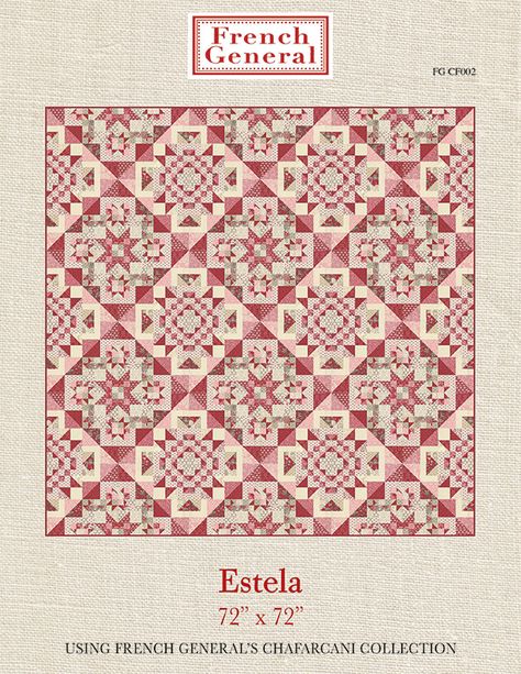 Estela  | 0554.00179 | 0554.00179 | FG CF002 CHAFARCANI | Moda Fabrics - Producer of Quilting Fabric, Sewing Notions, and Home Decor French General Fabric, Moda Fabric Collections, French Quilt, Colchas Quilting, Two Color Quilts, Red And White Quilts, French General, Quilting Designs Patterns, The Ottoman Empire