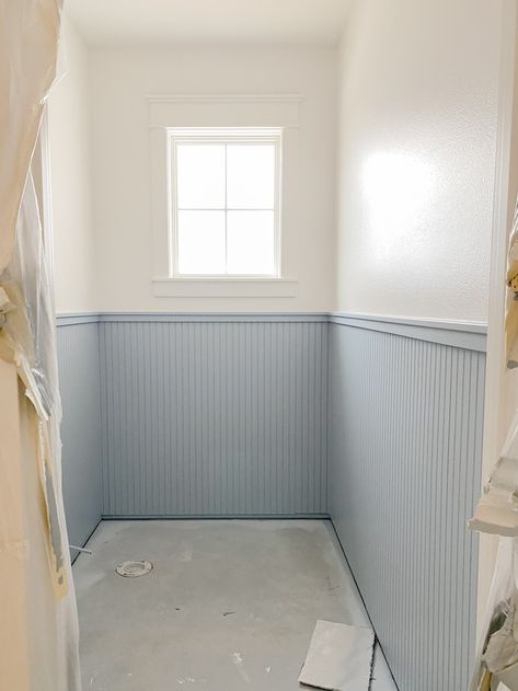 Preview | Office & Garage Loft - Beadboard Walls Bedroom, Beadboard Nursery, Beadboard Half Wall, Beadboard Bedroom, Beadboard Accent Wall, Blue Beadboard, Painted Beadboard, Beadboard Wall, White Beadboard