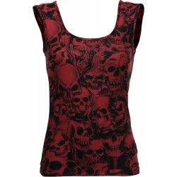 Red and black girl's top with skulls Gothic Shirts Women, Skull Clothes, Queen Of Darkness, Skull Top, Gothic Shirts, Skull Style, Skull Tank, Red Tank Top, Skull Clothing