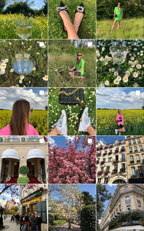 Spring Posts Instagram, Spring Ig Photos, Spring Feed Instagram, Spring Instagram Feed, Spring Aesthetic Instagram, Spring Instagram Pictures, Colorful Instagram Feed, Spring Vibes Aesthetic, Nature Poses