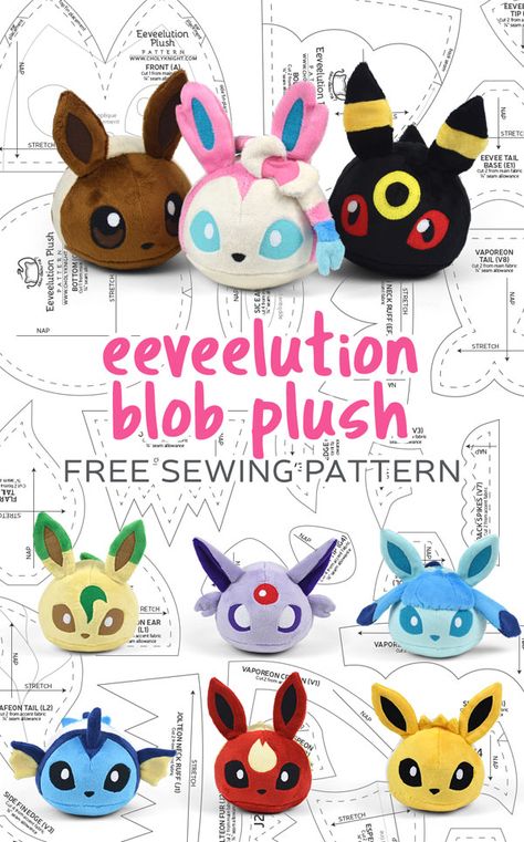 Owl Sewing Patterns, Pokemon Plushies, Kule Ting, Owl Sewing, Projek Menjahit, Pokemon Diy, Pokemon Craft, Cute Sewing Projects, Pola Amigurumi