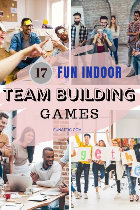 Looking for fun team-building games to play indoors? You're in luck! Here you will find an ultimate guide to group teamwork games perfect for all ages. Give them a try! #IndoorTeamBuildingGamesForKids #IndoorTeamBuildingGamesForWork Team Building Fun Activities, Game For Team Building, Meeting Activities Team Building, Retreat Activities Team Building, Games For Team Building At Work, Ice Breaker Ideas Team Building, Camp Team Building Activities, Group Building Activities Teamwork, Fun Meeting Games