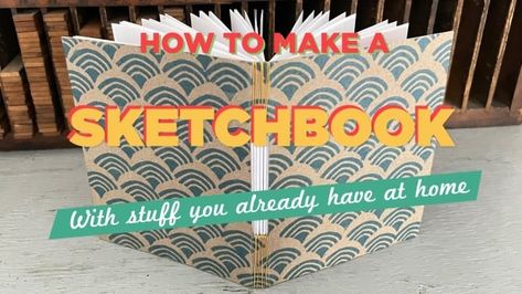 Make your own sketchbook with things you probably already have at home | CBC Arts Make Your Own Sketchbook, Make A Sketchbook, Diy Bookbinding, Fly Catcher, Sewing Station, Middle School Art Projects, Book Binding Diy, Box Paper, School Art Projects