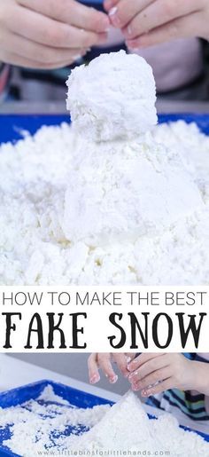 Winter Sensory Play, Make Fake Snow, January Preschool, Snow Recipe, Children Projects, Winter Sensory, Princess Activities, Play Snow, Preschool Sensory