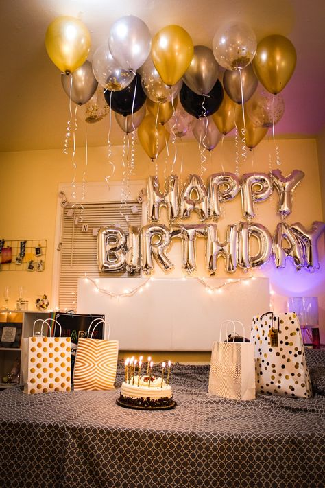 boyfriend birthday decor ideas , silver and golden balloons , boy birthday ideas , golden decorations , girlfriend birthday decorations, theme birthday decor , birthday decor ideas , diy birthday decorations, husband birthday ideas Decoration For Male Birthday, Husband Surprise Birthday Ideas, Birthday Decor For Girlfriend, Girlfriend Birthday Decoration Ideas, Husband Birthday Theme Ideas, Husbands Birthday Decorations, Birthday Decorations Husband, Birthday Decoration For Girlfriend, Diy Birthday Decorations For Husband