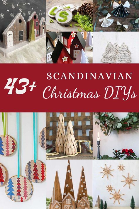 Step into a world filled with DIY Scandinavian Christmas charm. With our crafts, mix modern aesthetics with age-old Nordic traditions to create a holiday atmosphere that's both chic and heartwarming. Scandi Ornaments Diy, Scandinavian Tree Topper, Swedish Christmas Decorations Diy, Sewing Wreath Ideas, Folk Christmas Aesthetic, Norway Christmas Aesthetic, Diy Scandinavian Christmas Decor, Denmark Christmas Decorations, Scandinavian Christmas Tree Topper