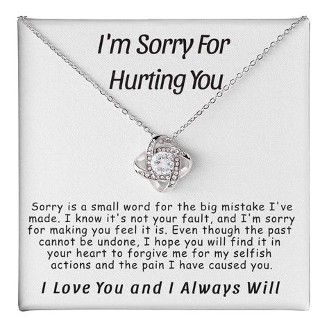 PRICES MAY VARY. ❤️ The Perfect sorry gift for her - We present the ideal "I'm sorry gifts for her" to help you make amends with the important women in your life, offering a range of thoughtful and bold apology gifts that match the magnitude of your mistake ❤️ Exquisite Craftsmanship: Each necklace is crafted with meticulous precision and care, ensuring a stunningly elegant and sophisticated appearance that speaks volumes about your sincerity and remorse. ❤️ Deep Emotional Connection: Strengthen Apology Gifts For Girlfriend, Sorry Quotes For Friend, Im Sorry Quotes, Im Sorry Gifts, Sorry Quotes, Apology Gifts, Making Amends, Say Sorry, Sorry Gifts