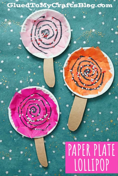 Lollipop Crafts For Kids, Valentine Lollipop, Letter L Crafts, Lollipop Craft, Plate Crafts For Kids, Valentines Day Crafts, Birthday Purple, Paper Plate Crafts For Kids, Thanksgiving Preschool