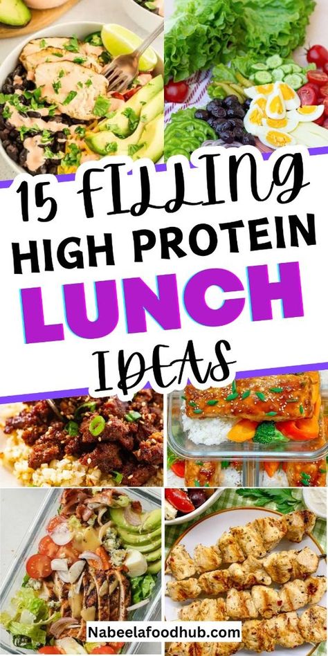 high protein lunch | filling lunch ideas | nutritious lunch recipes | meal prep | protein-packed | satisfying lunch | energy-boosting meals | healthy lunches | quick lunch ideas | protein-rich | easy lunch recipes | balanced meals | protein sources | low-carb lunches | high-protein options | wholesome lunches | hearty meals | lunch ideas for work | protein-dense | lunch meal prep | protein lunch ideas Best Protein Lunch Ideas, Lunch High Protein Meal Prep For The Week, Easy Diet Meal Prep, Healthy Lunch To Take To Work, Hearty Lunch Ideas For Work, School Lunch Ideas Protein, Healthy Lunch For Men, Unprocessed Lunch Ideas, Healthy Protein Packed Lunches