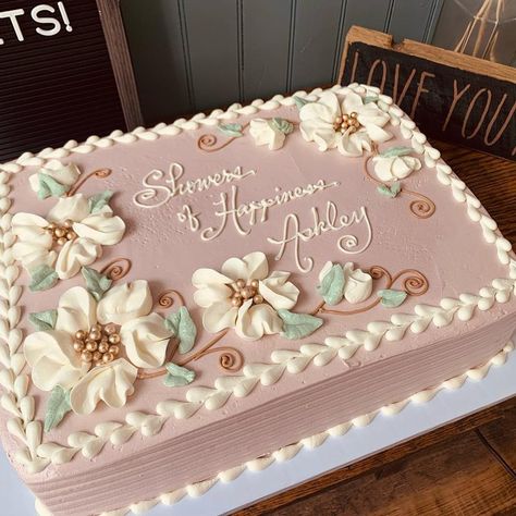 Gökkuşaği Pasta, Square Birthday Cake, Square Cake Design, Wedding Sheet Cakes, Pastel Rectangular, Floral Cake Design, Sheet Cake Designs, Rectangle Cake, Decoration Patisserie