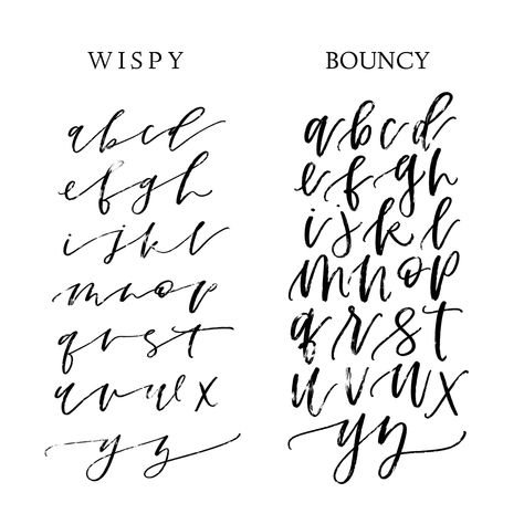 English Calligraphy Font, Bouncy Calligraphy, Brush Lettering Tutorial, Hand Lettering Alphabet Fonts, Handwriting Practice Paper, Calligraphy Fonts Alphabet, Print Handwriting, Writing Fonts, Calligraphy Words