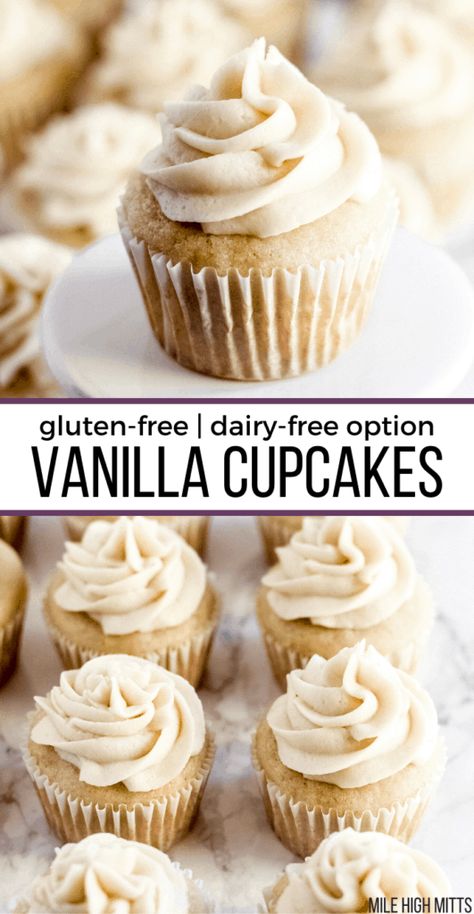 Dairy Free Cake Recipe, Gluten Free Cupcake Recipe, Dairy Free Cupcakes, Gluten Free Cupcakes Vanilla, Gluten Free Dairy Free Dessert, Dairy Free Recipes Dessert, Dairy Free Baking, Dairy Free Cake, Gluten Free Cupcakes