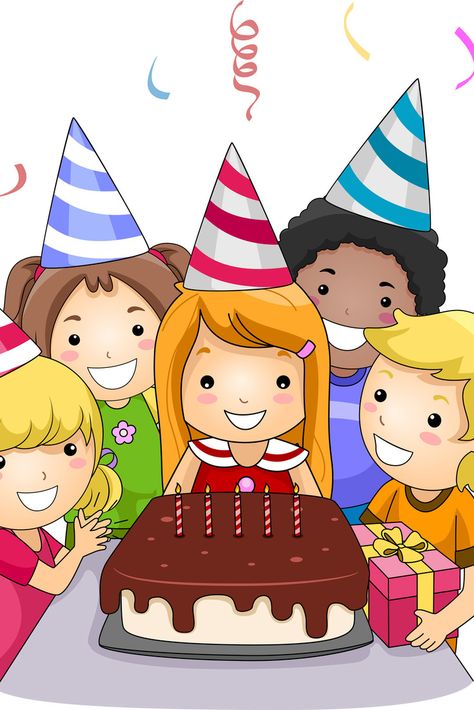 Birthday Girl Drawing, Birthday Party Drawing, Birthday Cake Clip Art, Basic Drawing For Kids, Birthday Party Clipart, Birthday Cartoon, Classroom Birthday, Birth Day, Party Clipart