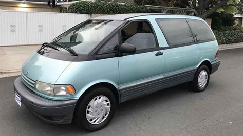 Someone Needs To Buy This Supercharged Toyota Previa For Under $5K Toyota Van, Toyota Previa, Jaguar Xk, Van Design, Porsche Boxster, Toyota Sienna, Custom Vans, Toyota Cars, Family Car