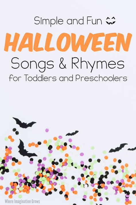 Fingerplays For Toddlers, Halloween Songs For Preschoolers, Halloween Songs For Toddlers, Halloween Nursery Rhymes, Preschool Circle Time Songs, Kids Halloween Songs, Halloween Storytime, Halloween Rhymes, Toddler Circle Time