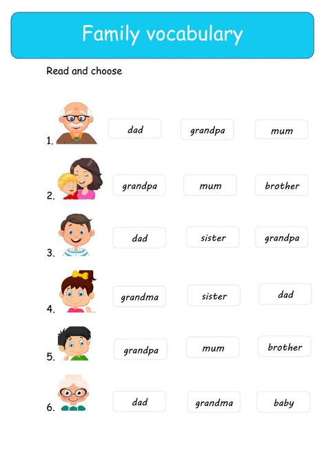 First Friends 1 Worksheet, My Family Worksheet For Grade 1, Family Worksheet For Grade 1, Family Worksheets For Kids Kindergarten, Family Worksheet For Kindergarten, My Family Worksheets For Kids, Family Worksheets For Kids, Family Members For Kids, Family Members Worksheet