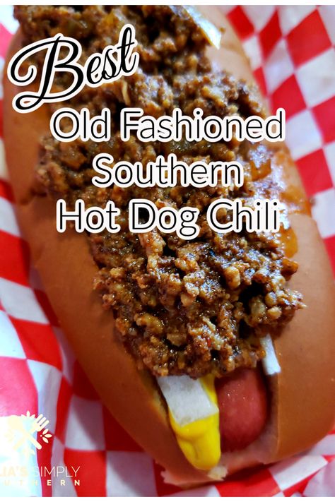 Southern Hot Dog Chili, Easy Hot Dog Chili Recipe, Chili Dog Sauce Recipe, Best Hot Dog Chili Recipe, Easy Hot Dog Chili, Hot Dog Chili Sauce Recipe, Hot Dog Chili Recipe, Chili Dog Sauce, Chili Dog Chili Recipe