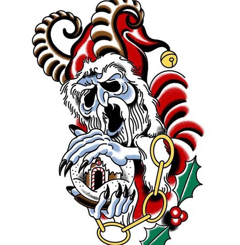 One Man Riet on Instagram: "🎄Krampus Tattoo up for grabs. Dm if interested" Krampus Tattoo, Christmas Horror, Cute Hand Tattoos, Christmas Tattoo, Easy Cartoon Drawings, Creepy Christmas, Shark Tattoos, Contour Drawing, Dope Nail Designs