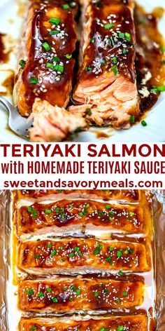 Baked Teriyaki Salmon, Salmon Teriyaki Recipe, Salmon Recipes Pan Seared, Salmon Recipes Baked Healthy, Asian Dish, Teriyaki Recipe, Healthy Salmon Recipes, Teriyaki Salmon, Homemade Teriyaki Sauce