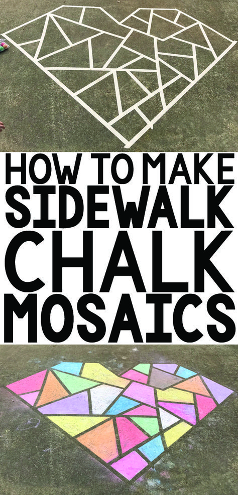 Chalk Mosaic, Sidewalk Chalk Ideas, Driveway Chalk, Chalk Art Ideas, Fun Chalk Art, Chalk Ideas, Chalk Design, Sidewalk Chalk Art, Sidewalk Art