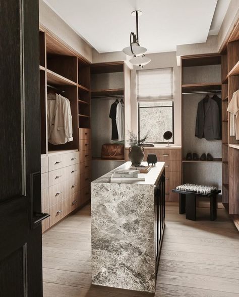 Carrie Delany Interiors (@carriedelanyinteriors) • Instagram photos and videos Tundra Grey Marble, Dream Dressing Room, Lindye Galloway, Storage Island, Contemporary Closet, Closet Island, Detail Photography, Beautiful Closets, Master Ensuite