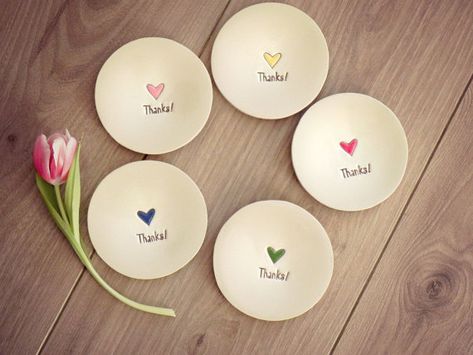 Hand Painted Wedding Gifts, Pottery Jewelry Dish, Love Pottery, Magic Circles, Clay Christmas Decorations, Pottery Jewelry, Ceramic Ring Dish, Wedding Gift Set, Air Dry Clay Projects