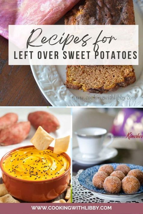 This roundup for Recipes for Left Over Sweet Potatoes will take the guesswork out of figuring out what to do with your holiday left overs! #sweetpotatoes #easyrecipes #holidays What To Do With Cooked Sweet Potatoes, What To Do With Baked Sweet Potatoes, What To Do With Left Over Sweet Potato Casserole, Leftover Mashed Sweet Potatoes Ideas, What To Do With Leftover Sweet Potatoes, What To Do With Left Over Baked Sweet Potatoes, Leftover Baked Sweet Potato Recipes, Shredded Sweet Potato Recipes, What To Do With Sweet Potatoes